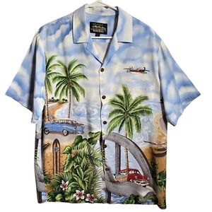 VTG Hawaiian Reserve Collection Mens L Made in Hawaii Tropical Beach Aloha.670